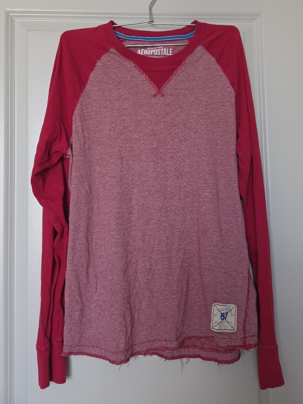 Aeropostale Red Long-Sleeve Raglan Tee